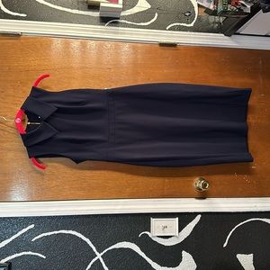 Navy blue dress with collar